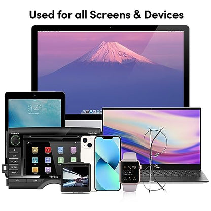 Fingerprint Proof Screen Cleaner,3 in 1Touchscreen Mist Cleaner Spray Wipe Cleaner,Safe for All Phones, Computer, Laptop, Tablet and Car Screen(Grey Pink)