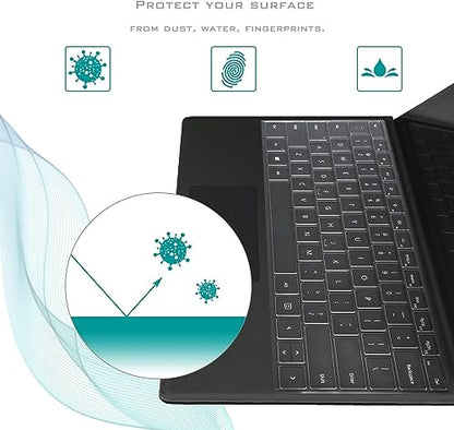 Keyboard Cover for 2024-2026 Surface Laptop 13.8"/15", Clear TPU US Layout | Keyboard Protector Skin, Ultra-Thin, High Transparency, Backlit Clear, Anti-Fingerprint, Soft TPU, Precise Fit 7/8th Edition