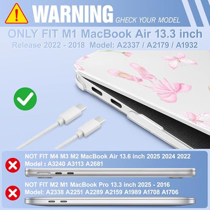 May Chen Compatible with MacBook Air 13 inch Case 2022 2021, 2020-2018 Release Model: M1 A2337 A2179 A1932, Plastic Hard Shell Case Cover for Mabook Air 13 inch with Retina Dispaly, Ballet Shoes - color: Ballet shoes
