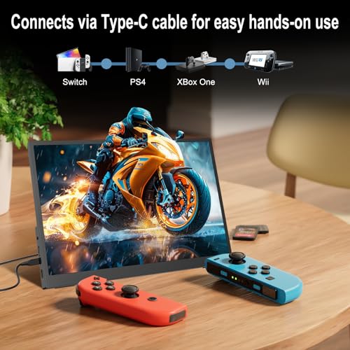 IBW 4K Portable Monitor 15.6" 3240x2160 UHD USB-C HDMI Laptop Monitor, 100% Adobe RGB IPS Computer Gaming Display HDR Travel Monitor w/Speakers & Kickstand for Laptop Xbox PS5 Switch PC Phone