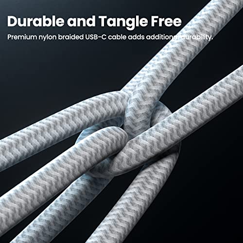 Fasgear USB C 3.2 Gen 2x2 Cable, 6ft, Grey | Right Angle, 20Gbps, 4K Video, 100W Charging, Compatible with Mac-book Pro, i-Pad Pro, Laptops, Monitors, Switch - color: Grey, size: 6 ft