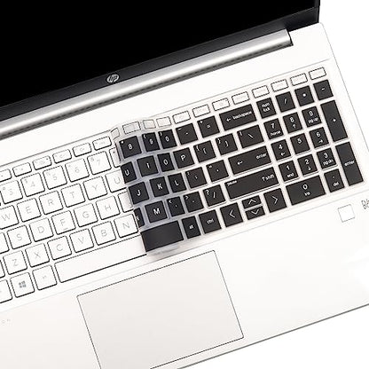 Keyboard Cover for 15.6 17.3 HP Laptop 17-cn 17-cp 15-fc 15-fd 15-fd0083wm 15t-fd000 15-fc0013od 15-fc0081nr 15-fc0093dx 15-fc0037nr fc0030tg fc0046au fc0014la 15-fd0081wm fd0357nr fd0099nr fd0025st - color: GradientBlack(Regular Letters)
