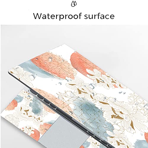 Laptop Skin Sticker,13.3 14 15 15.4 15.6 inch Laptop Skins,Universal Vinyl Decal,Dustproof Scratch Resistant Reusable Cover Protector with Free 2 Wrist Pads (Flower 3) - color: Flower 3