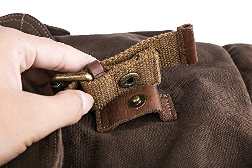 GOOTIUM 21101CF Specially High Density Thick Canvas Backpack Rucksack,Coffee - color: Coffee, size: Large