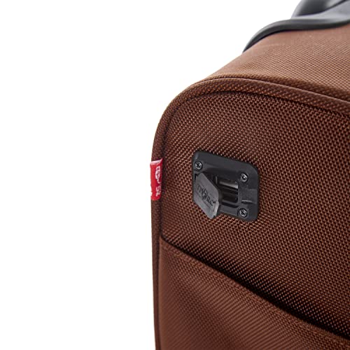 TPRC 15” Underseat Carry-On Luggage Airline Approved Personal Item with USB Charging Port, Brown - color: Brown
