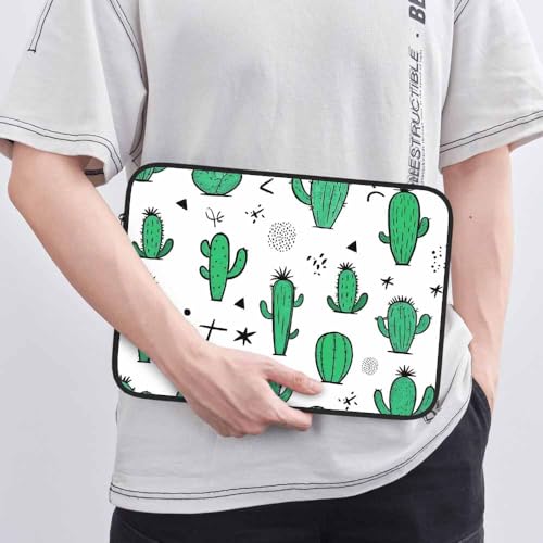 Laptop Sleeve Bag 15.4 15.6 Inch,Cute Cactus Cacti Bohemian Style Green Desert Plant Protective Polyester Computer Cases Laptop Cover Briefcase Bag Tablet Travel Cover - color: LPS-002