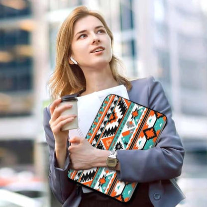 Laptop Sleeve Bag 15.4 15.6 Inch,Ethnic Aztec Geometric Native American Indian Style Mexican Colorful Protective Polyester Computer Cases Laptop Cover Tablet Travel Cover - color: LPS-002