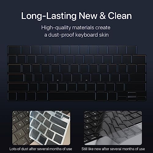 Soonjet for MacBook Pro 16 inch Case, M5 M4 M3-M1 2026-2021 Keyboard Cover | 100% Color Match, Space Black Clear Matte, Protective Hard Shell Laptop Cover, Anti Fingerprint & Scratch & Crack, Ultra Thin - color: Noble Black Clear