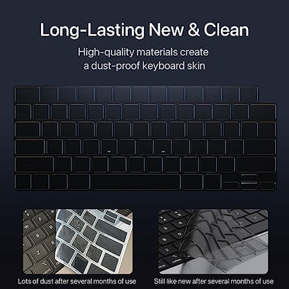 Soonjet for MacBook Pro 16 inch Case, M5 M4 M3-M1 2026-2021 Keyboard Cover | 100% Color Match, Space Black Clear Matte, Protective Hard Shell Laptop Cover, Anti Fingerprint & Scratch & Crack, Ultra Thin - color: Noble Black Clear