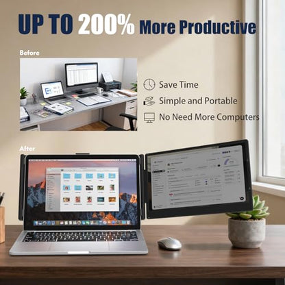 KEFEYA Laptop Screen Extender, 14" 1080P FHD IPS Laptop Monitor Extender for Home Office, Dual Travel Monitor for Laptops 13-17.3", USB-C HDMI Plug-Play for macOS Windows PS Switch Xbox Phone Pad - size: 14" Dual Monitor