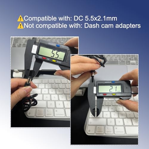 5V to 12V USB Step Up Converter Adapter Cable for Router LED Fan | USB to DC 5.5x2.1mm power cable for 12V devices, compatible with LED strips, speakers, fans and small electronics, 3.3FT cord