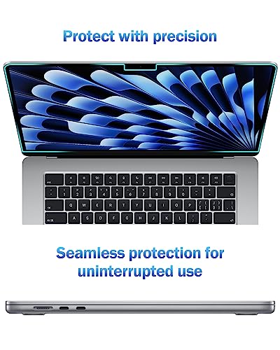 F FORITO 2-Pack Anti Blue Light Matte Screen Protector Compatible with MacBook Air 15.3 inch (2026-2023, M5, M4, M3, M2), Eye Protection Blue Light Blocking Anti Glare Computer - size: for MacBook Air 15.3" (2023-2025, M2,M3,M4)