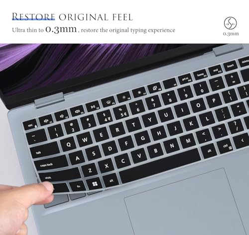 Keyboard Cover Compatible with Dell 14 Plus Laptop DB14250 DB14255 14 inch, Dell 14 Plus 2-in-1 Laptop DB04255 DB04250 Keyboard Skin Protector - Black - color: Black