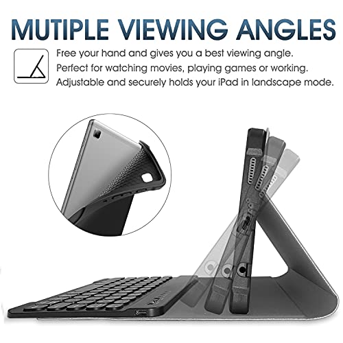 Backlit Keyboard Case for Samsung Galaxy Tab A7 Lite 8.7” 2021 (SM-T220/T225), Protective Cover Case with Detachable Wireless Keyboard for Galaxy Tab A7 Lite 8.7 Inch 2021 Release (Black)