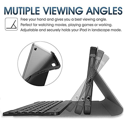Backlit Keyboard Case for Samsung Galaxy Tab A7 Lite 8.7” 2021 (SM-T220/T225), Protective Cover Case with Detachable Wireless Keyboard for Galaxy Tab A7 Lite 8.7 Inch 2021 Release (Black)