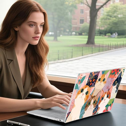 Batianda Lovely Cats Case for Dell XPS 13 Laptop 2024 2025 | Fits Model 9340/9345/9350 13.4" Display, Lightweight Slim Hard Shell Protection for Women, Students and Girls - color: Cats