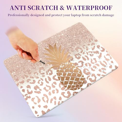 Laptop Skin Sticker Laptop Cover for 12" 13" 13.3" 14" Laptop Stickers,Reusable Skin Sticker Cover Personalized Art Waterproof & Scratch-Resistant Protector Case,Rose Gold Marble Pineapple - color: Rose Gold Marble Pineapple