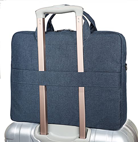 Multifunctional Briefcase,Muti-Pockets Laptop Case Bag For 15.6 inch-16 inch Laptop Computer - color: Blue