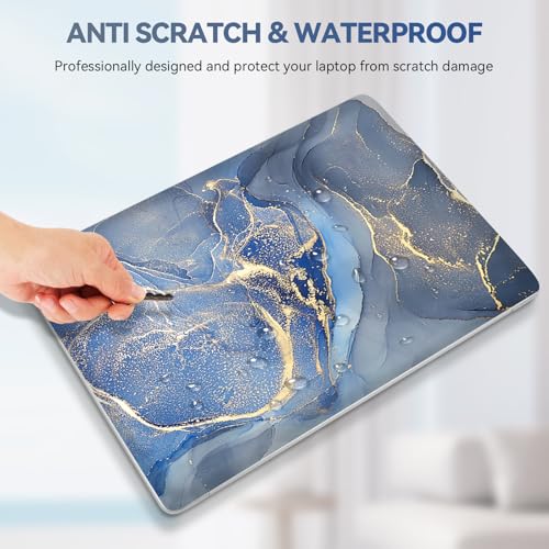 ArtSo Laptop Skin Sticker Decal, 17 17.3inch Laptop Netbook PC Notebook Universal Vinyl Reusable Skin Sticker Cover Personalized Art Case Protector, Blue Yellow Marble - color: Blue Yellow Marble
