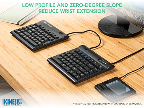 KINESIS Freestyle2 Ergonomic Keyboard for PC (9" or 20" Separation) (9" Separation) - color: 9 Inch Separation