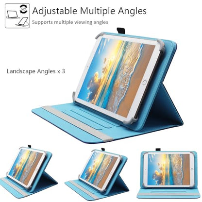 Universal 10 10.1 Inch Android Tablet Case, Dluggs 360 Degree Rotating Multi-Angle Viewing Stand Universal Case Cover for 10 10.1 and All 9.5-10.5 Inch Tablet, Plum Blossom - color: Plum Blossom