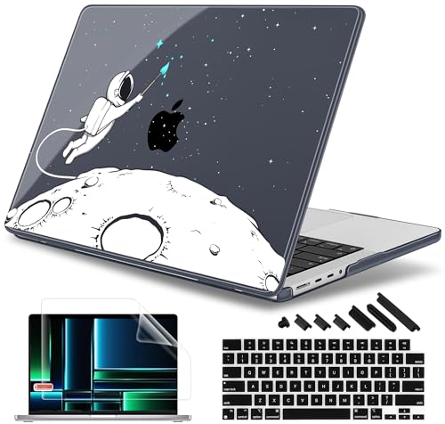 May Chen for 2026 MacBook Pro 14-inch M5 M4 M3 M2 M1 Pro/Max Chip, Release 2026 2025-2021, Model A3427 A3426 A3434 A3112 A3401 A3185, Plastic Hard Shell with Keyboard Cover, Cute Astronaut - color: Cute astronaut