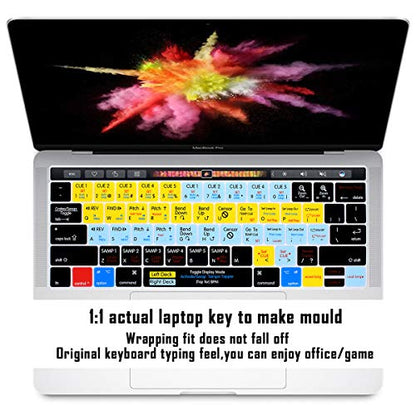 English Silicone Serato Scratch LIVE Shortcuts Hotkey Keyboard Cover Skin for MacBook Pro with Touch Bar 13-inch 15-inch(Model A2159,A1989,A1990,A1706,A1707) (2019-2016)USA Layout Protective Skin - color: Serato Scratch LIVE