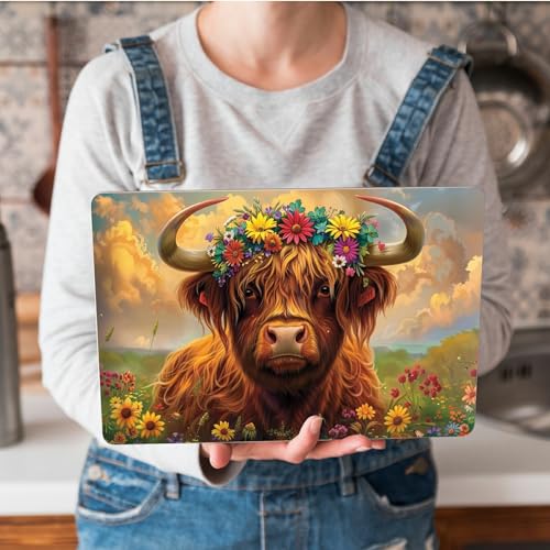 Universal Laptop Skin Sticker with 2 Wrist Pad Skins, Waterproof Scratch Resistant Vinyl Laptop Cover Decal, Cut to Fit for 11–15.6 Inch MacBook HP Dell Lenovo, Highland Cattle - color: Highland Cattle