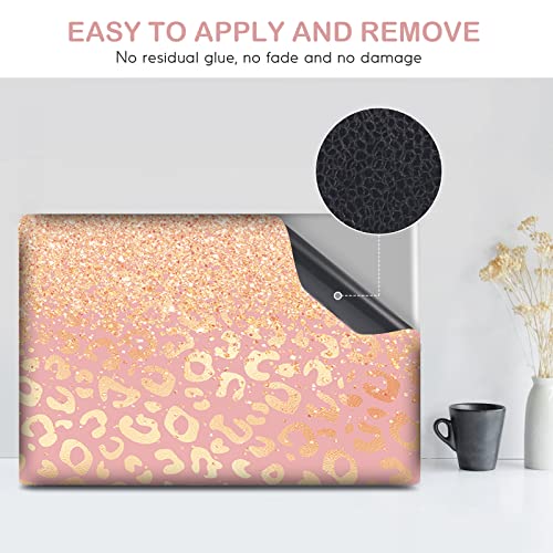 DINKY Laptop Skin Sticker Decal, 12" 13" 13.3" 14" 15" 15.4" 15.6 inch Laptop Universal Reusable Vinyl Skin Stickers Cover Art Decal Notebook PC Personalized Protector-Leopard Print - color: Leopard Print
