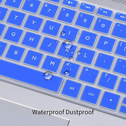 Keyboard Cover for 15.6 HP Laptop 15-dy5033dx 15-dy 15-dw 15-db/da 15-bs/bw 15-ef 15t 15z 15t-dw400 15-dy5073dx dy2073dx 15-dw4047nr dw3033dx dw3013dx 15-ef2033dx 15-ef1023dx/HP 17t 17-bs/ca/by - color: Blue