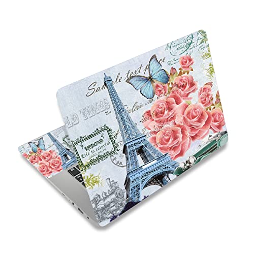 Laptop Skin Sticker,13.3 14 15 15.4 15.6 inch Laptop Skins,Universal Vinyl Decal,Dustproof Scratch Resistant Reusable Cover Protector with Free 2 Wrist Pads (Butterfly 3) - color: Butterfly 3