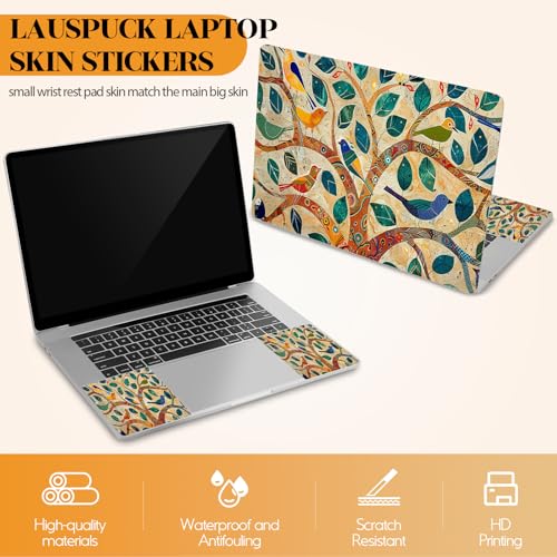 12.1 13 13.3 14 15.4 15.6 Inches Laptop Skin Sticker Decal Universal Netbook Skin Sticker Reusable Notebook Art Decal Protector Cover, Colorful Tree Bird - color: Colorful Tree Bird