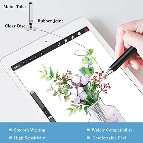 Mixoo Retractable Stylus Pen for Touchscreen Switch 2, High Sensitivity Universal Stylus Pen for iPad iPhone Android Tablet Apple Kindle Chromebook Galaxy All Touch Screens (Black) - color: Black