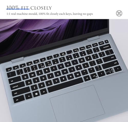 Keyboard Cover Compatible with Dell 14 Plus Laptop DB14250 DB14255 14 inch, Dell 14 Plus 2-in-1 Laptop DB04255 DB04250 Keyboard Skin Protector - Black - color: Black