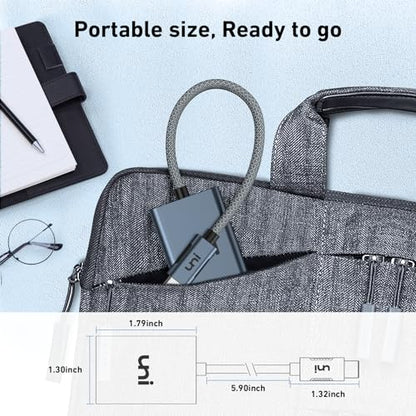 uni USB-C SD 4.0 Card Reader, UHS-II SD Card Adapter, High Speed Memory Card Reader for Micro SD, SD, SDXC, SDHC, RS-MMC, SD Card Reader Type-C Compatible with MacBook Pro/Air, Laptop, Tablet, etc