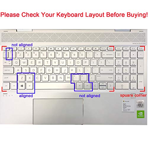 Keyboard Cover for HP Envy x360 15m-bp/bq /2020 2019 HP Pavilion 15/ HP Pavilion x360 15.6” Series/HP Envy 17 17.3" Series/HP Laptop 15t 17t 17-ca0011nr 17-by0040nr, Litter Flowers - color: Litter Flowers
