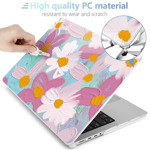 MEEgoodo Case for MacBook Pro 16 inch 2026 2024 2023 2021, Laptop Hard Shell Compatible with M5 M4 M3 M2 M1 Pro/Max Chip, Fit Model A3429/A3428/A3403/A3186/A2991/A2780/A2485, Art Plants Floral - color: Art Plants Floral