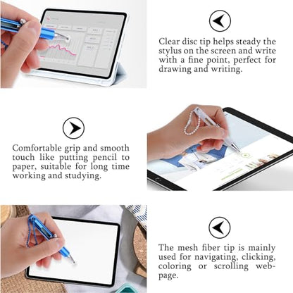 Mabor 5 Pack Stylists Pens for Touch Screens,Accurate and Sensitive Easy to Carry Stylus Pen for Cellphone All Universal Touch Screen Devices (5-Pack(Black/White/Blue/Silver/Rose Gold)
