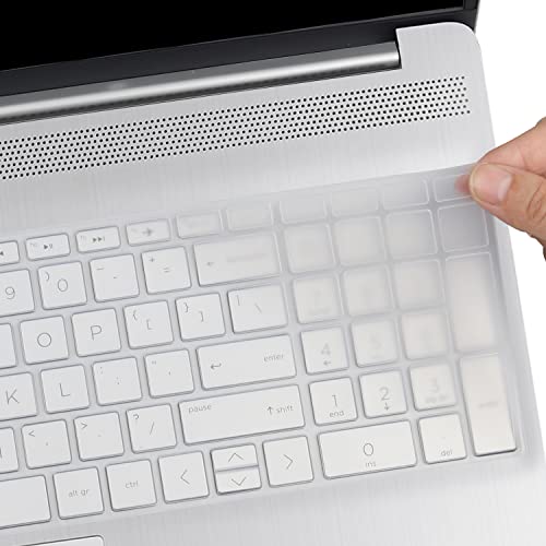 Keyboard Cover for 15.6 HP Laptop 15-dw 15-dy 15-ef 15-da/db 15-dy5033dx 15-dy5131wm 15-dy2702dx 15-dy2703dx 15-da0012wm 15-db0015dx 15-ef2126wm, Envy 15m-dr/ds 17-bs/bw 15m-dr1011dx 15-ds1010wm - color: Clear
