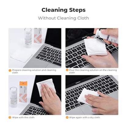 K&F CONCEPT Spray and Lens Cleaner Care Kit, Camera Lens Cleaner | Efficient Cleaning，Easy to Carry, for All Optical Glasses Telescopes Laptops Computers,MW02