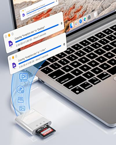 USB-C SD Card Reader, SD MicroSD Reader with 30W PD Charging for iPhone | iPad/Laptop Compatible • Trail Camera Viewer • Plug & Play • SD/MicroSD Support • Photo/Video Transfer
