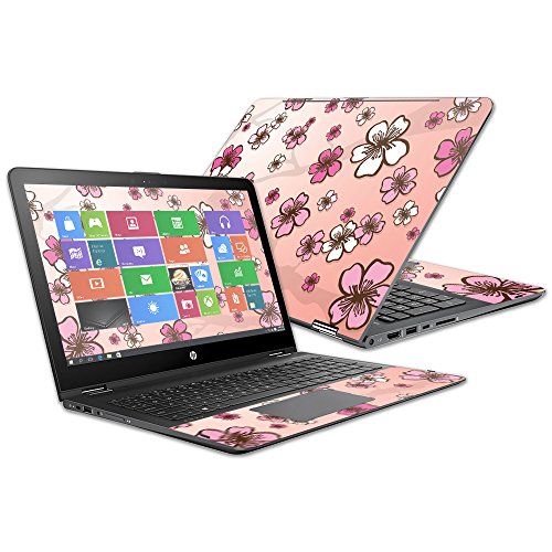 Mightyskins Skin Compatible with Hp Envy X360 15z 15" (2016) - Cherry Blossom | Protective, Durable, and Unique Vinyl Decal Wrap Cover | Easy to Apply, Remove, and Change Styles | Made in The USA - color: Cherry Blossom