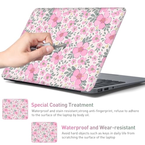12 12.1 13 13.3 14 15.4 15.6 Inch Laptop Skin Decal, Laptop Skins Stickers Decals for Notebook PC, Universal Reusable Vinyl Laptop Cover Sticker, Waterproof Art Protector I Lovely Pink Flowers - color: Lovely Pink Flowers