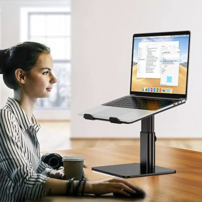 BESIGN LSX6N Laptop Stand, Ergonomic Adjustable Notebook Riser, Computer Holder, Laptop Mount Compatible with 10-15.6" Laptops, Black - color: Black