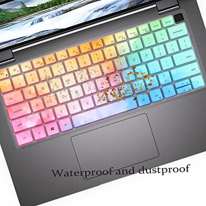 Keyboard Cover for Dell Latitude 3000 3340 13.3", Dell Latitude 5320 5330 5340 5350 13.3, Dell Latitude 7320 7330 7340 7350 13.3" 2-in-1 US Layout Keyboard Skin-Colorful - color: Colorful