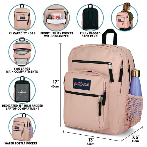 JanSport Laptop Backpack - Computer Bag with 2 Compartments, Ergonomic Shoulder Straps, 15” Laptop Sleeve, Haul Handle - Black - color: Black