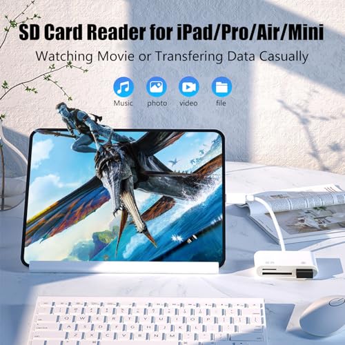 USB C SD Card Reader | iPhone 15 16, iPad, Mac - size: 3Slots