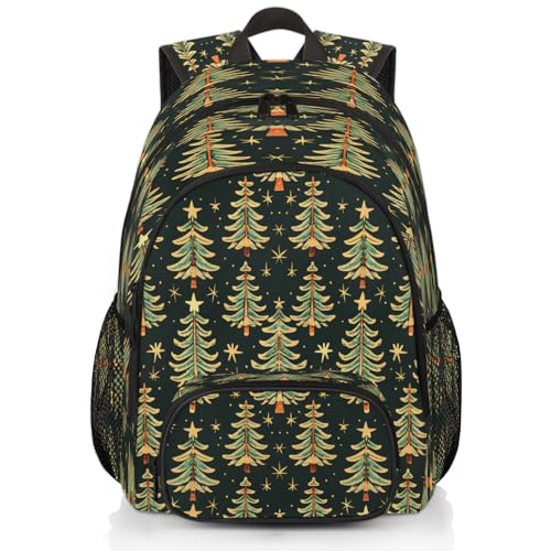 Winter Forest Laptop Backpack for Women Men, 18.3 Inch Travel Work Backpacks, Christmas Tree Waterproof Computer Casual Daypack Nurse Teacher Bags - color: Multicolor 2