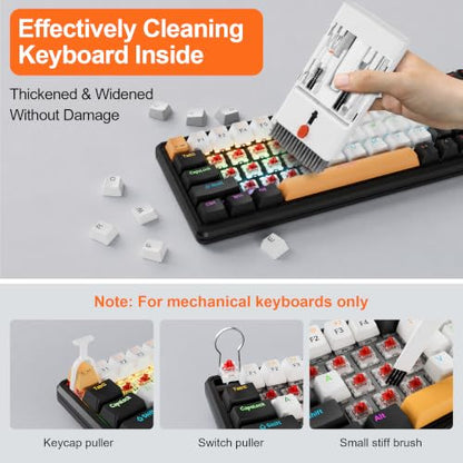 22-in-1 Laptop Cleaning Kit Keyboard Cleaner Brush | Computer Screen Cleaning Tool, Multi-Function Electronic Device Cleaner Kit Spray for MacBook, iPhone, Earbud, Camera Lens