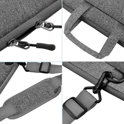 Laptop Case 15.6 inch Shoulder Bag, Durable Shockproof Protective Computer Carrying Briefcase with Multi-Pockets and Strap Compatible with Most 15.6 inch Notebooks,Dark gray - color: Dark Gray, size: 15.6"